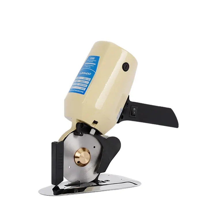 Yeni varış RSD-100 ekstra ince ince plaka kesme makinesi yüksek güç yuvarlak bıçak kumaş kesme makinesi
