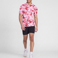 Usine de vêtements de golf OEM/ODM, design personnalisé à motifs, t-shirt de golf à séchage rapide pour hommes, polo de golf anti-transpiration