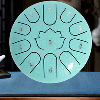 6-inch 11 Tone Steel Tongue Drum Lotus Drummer Disc Beginner Professional Percussion Instrument Suitable for Stage Performances