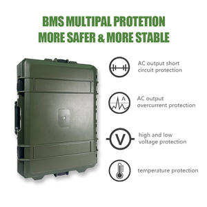 Đầy đủ 3840wh pin dự phòng 3000W năng lượng mặt trời Máy phát điện AC 220V 5000W Trạm điện cầm tay với bánh xe cho trường hợp khẩn cấp cung cấp điện - Product Image 4