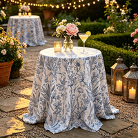 Nappe ronde florale haut de gamme de 132 pouces, housse en tissu imprimé sur mesure pour la maison, l'hôtel, les banquets de mariage et les célébrations de fête
