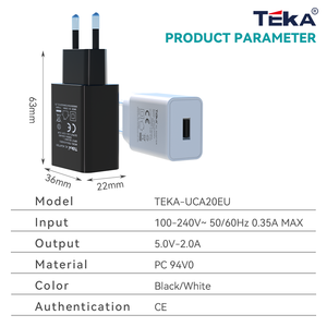 Caricabatterie per Telefono 10W con Spina EU Certificato CE 94V-0 Ignifugo per <span class=keywords><strong>iPhone</strong></span> <span class=keywords><strong>6</strong></span> Samsung S5 Nokia Ricarica Sicura Uscita 5V2A - Product Image 5