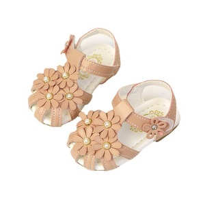 Sandales pour bébés filles et garçons, été, semelle souple en cuir, antidérapantes, premières sandales de princesse pour bébés - Product Image 1