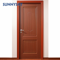 Portes doubles en bois massif modernes pour l'entrée principale de la maison ou de la villa, personnalisées par Sunnysky