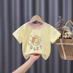 Nuove Magliette Casual per Bambine, Lavorate a Maglia e Ricamate, 100% Cotone, Manica Corta con Stampa di Personaggi - Indispensabili per i Bimbi - Product Image 1