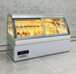 <span class=keywords><strong>Vitrine</strong></span> réfrigérée à ouverture frontale pour desserts de comptoir : <span class=keywords><strong>Vitrine</strong></span> compacte pour pâtisseries et gâteaux avec conservation de la fraîcheur - Product Image 4