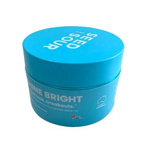Ton maske doppel wand glas acryl 50g leere kosmetische creme jar private label frost blau farbe kunststoff glas container - Product Image 5