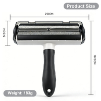 Rouleaux de Brosse Auto-Nettoyants Réutilisables pour Animaux de Compagnie, Outils de Toilettage pour Chiens et Chats, Rouleau à Peluches Amovible