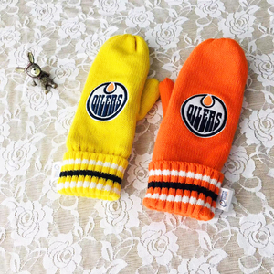 Guantes de mano con Logo personalizado para hombre y mujer, guantes de punto para invierno, color amarillo y naranja, <span class=keywords><strong>nfl</strong></span>, accesorios de moda - Product Image 6