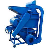 Vente chaude haute efficacité Double ventilateur Double arbre Double re-battage 50 modèle décortiqueur d'arachides pour les fermes et les maisons