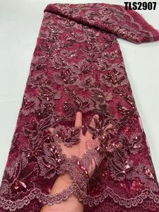 El último vestido de novia de encaje de <span class=keywords><strong>lentejuelas</strong></span> aso ebi de moda con <span class=keywords><strong>lentejuelas</strong></span> brillantes Encaje de malla francesa con <span class=keywords><strong>lentejuelas</strong></span> de colores - Product Image 4