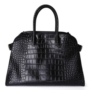 Bolsos de Mano Grandes de Cuero Vacuno Genuino de Diseñador Británico al por Mayor, Bolsos de Lujo de Cuero Real para Mujer, Bolso Croco - Product Image 5