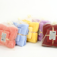 Ensemble de serviettes de bain en microfibre corail, couleur unie, super douces, séchage rapide, écologiques, tissées, pour femmes, cadeaux de luxe