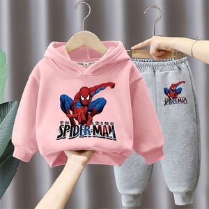 Nouveau Ensemble Décontracté Deux Pièces pour Garçons, Survêtement à <span class=keywords><strong>Capuche</strong></span> en Coton Style Étranger avec Dessin Animé Imprimé, Tailles Enfants, Prix Bas - Product Image 4