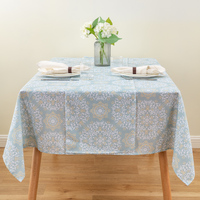 Nappe de mariage crocheté à la main, vente en gros, de luxe, personnalisé, blanc, bleu, nappe bohème