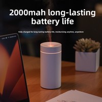 Humidificateur de voiture en céramique à lumière d'ambiance colorée transfrontalier 101-200ml, vente en gros d'usine, rechargeable, contrôle tactile, modèle 36dB
