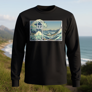 Camiseta de manga larga The Great Fibonacci Wave Off Kanagawa - Product Image 3