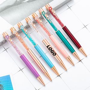 Elegante Bolígrafo de Metal Portátil con Cristales y Detalles de Diamantes - Serigrafía para Bodas, Promociones y Regalos - Product Image 1