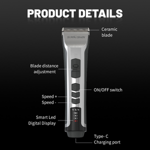 Kit de <span class=keywords><strong>tondeuse</strong></span> à cheveux auto-coupante SiMAiSHEN D12-D pour hommes, femmes et bébés, 7000 tr/min, sûr, silencieux, rechargeable par USB, <span class=keywords><strong>tondeuse</strong></span> à cheveux pour les zones intimes - Product Image 3