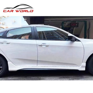 New 2019-2021 for for Sedan Bumper Kit Front Lip Rear Lip Side Skirts Plastic ABS Matte Black - Product Image 5
