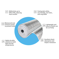 Épaisseurs personnalisées Isolation thermique Rouleau EPE haute mousse Feuille d'isolation en aluminium pour entrepôts Markdown industriel