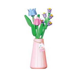 Set de Bloques de Construcción de Plantas y <span class=keywords><strong>Flores</strong></span> de Micropartículas - Kit de Modelo de Ensamblaje DIY, Juguete Educativo de Rompecabezas, Regalo para Niñas - Product Image 1
