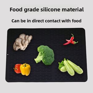 Cross-border Bestseller <b>Large</b> square Kitchen Silicone Draining <b>Mat</b> Dish-drying Pad Non-slip Solid Color Multi-use Heat-resistant - Product Image 4