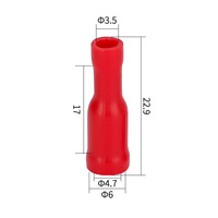 Connecteur mâle pré-isolé FRD1.25-156, 0,5-1,5 mm², fil de cuivre, terminal multicolore pour câblage électrique industriel