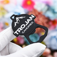 Décapsuleur personnalisé avec logo émaillé 2D/3D, en alliage de zinc plaqué noir, porte-clés décapsuleur en métal pour bar et cadeau souvenir