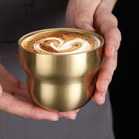 Gobelet en acier inoxydable pour thé, café, vin, tasse empilable en métal, tasse de camping, tasse de café, vaisselle de restaurant, vaisselle d'hôtel, articles de bar