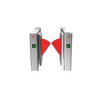 Barrière pivotante de bureau commerciale en acier inoxydable 304 avec reconnaissance automatique d'empreintes digitales pour tourniquet piétonnier