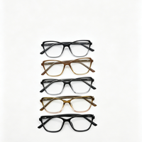 Montures de lunettes carrées fines, style professionnel, plusieurs couleurs