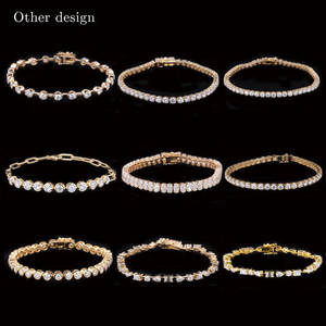 Pulsera de tenis de plata 925 con diamantes redondos delicados creados en laboratorio y cierre de doble seguridad al por mayor - Product Image 6