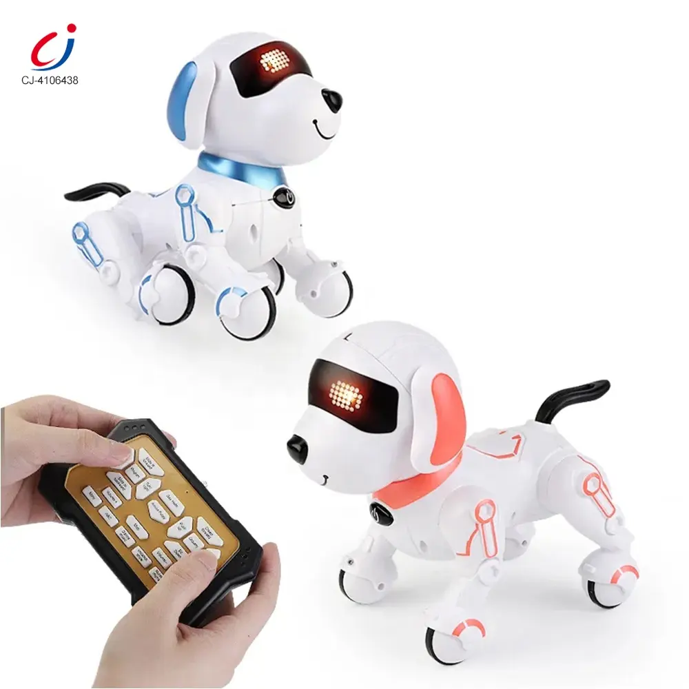 Chengji robot binatang anjing cerdas dapat diprogram interaktif sentuh menari musikal remote control untuk anak-anak