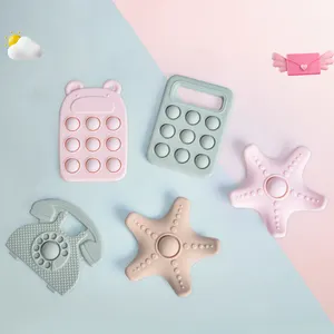 Maysun New Design Food Grade Soft Teething Silicone Baby Teether Pop Fidget Sensory Toys For Kids