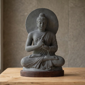 Estatua de Buda Predicante Hecha a Mano, Estilo de Arte Gandhara, Escultura Budista para Decoración del Hogar, Meditación y Decoración Espiritual - Product Image 2