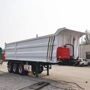 Camión Volquete en Forma de U con Capacidad de 40-50 Toneladas, Puerta Trasera de Acero al Carbono, Remolque para Transporte de Arena, Semirremolque Volquete Trasero - Product Image 5