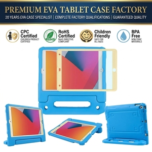 <span class=keywords><strong>Custodia</strong></span> HGD per <span class=keywords><strong>iPad</strong></span> Air <span class=keywords><strong>10.9</strong></span> con protezione schermo integrata, antiurto a corpo intero con supporto (Blu) in plastica con maniglia e supporto - Product Image 1