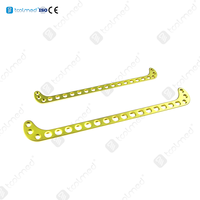 Plaque fémorale distale double orthopédique vétérinaire pour fixation de fracture du fémur avec vis à os 2.0/2.7mm