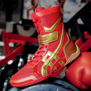 Zapatos de Boxeo y <span class=keywords><strong>Lucha</strong></span> Profesional Personalizados para Hombre, <span class=keywords><strong>Botas</strong></span> de Boxeo Blancas Totalmente Personalizadas de Fujian - Product Image 4