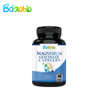 Complément alimentaire de magnésium de qualité supérieure, marque privée OEM, qualité alimentaire, riche en vitamines, capsules de glycinate de magnésium pour adultes