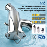 Filtre de refroidissement liquide sanitaire OEM personnalisé en acier inoxydable SS316L pour refroidissement par immersion sur plaque froide, haute précision 5μm, fabrication en usine