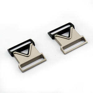 Hebilla de liberación lateral de aleación de zinc, color plateado mate, para bolsos, resistente al desgaste, duradera, K535 - Product Image 1