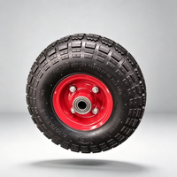 Pneu pneumatique 10X3.50-4 avec roue en PU et jante en acier, roulement à billes à gorge profonde, taille personnalisée, longue durée de vie, disponible en OEM