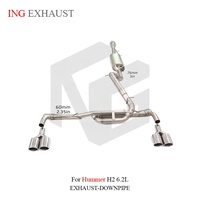 Système d'échappement personnalisé en acier inoxydable ING pour Audi A3 S3 RS3 8V Berline Sportback, système Catback haute performance à flux élevé avec quatre sorties