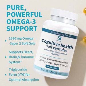 Huile de poisson <span class=keywords><strong>Omega</strong></span> <span class=keywords><strong>3</strong></span> OEM, 60 capsules, huile de poisson naturelle, 60 capsules molles pour hommes et femmes, produit pour la santé des articulations - Product Image 4