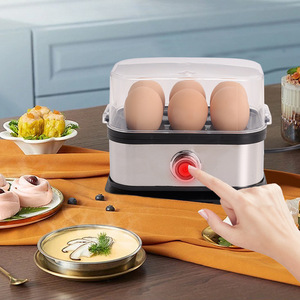 Stainless steel egg cooker, mini portable egg cooker, kitchen egg <b>steamer</b>, household breakfast machine, multi-functional egg - Product Image 1
