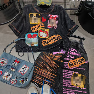 T-Shirt Personalizzate con Personaggi dei Cartoni Animati per Donne, Magliette Divertenti con Grafiche all'Ingrosso, <span class=keywords><strong>Abbigliamento</strong></span> Femminile - Product Image 6