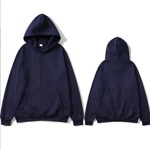 Nouveau sweat à capuche unisexe personnalisable avec fermeture éclair, en polaire 100% <span class=keywords><strong>polyester</strong></span> 230g, anti-rétrécissement, couleur unie, taille XL, idéal pour les loisirs - Product Image 2