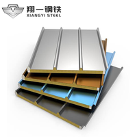 Panneau d'isolation de toiture en laine de roche PU Edge avec épaisseur, couleur et longueur personnalisées pour bâtiments préfabriqués